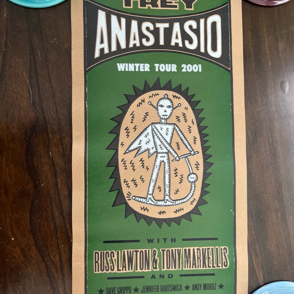 Green Trey Anastasio Winter Tour 2001 Vintage Tour Poster